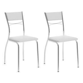 Conjunto 2 Cadeiras de Cozinha 1701 - Branco