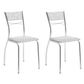 Conjunto 2 Cadeiras de Cozinha 1701 Fantasia - Branco
