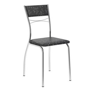 Conjunto 2 Cadeiras de Cozinha 1701 Fantasia - Preto