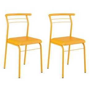 Conjunto 2 Cadeiras de Cozinha 1708 Amarelo Ouro