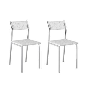 Conjunto 2 Cadeiras de Cozinha 1709 Fantasia - Branco