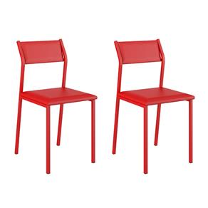 Conjunto 2 Cadeiras de Cozinha 1709 Vermelho Real