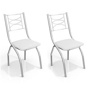 Conjunto 2 Cadeiras de Cozinha Itália Branco