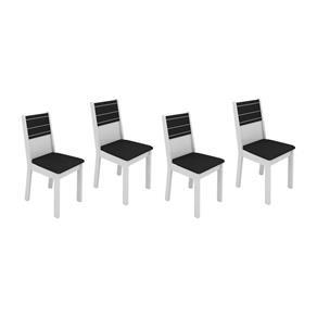 Conjunto - Cadeiras de Jantar 4223A - Courino Madesa - Branco