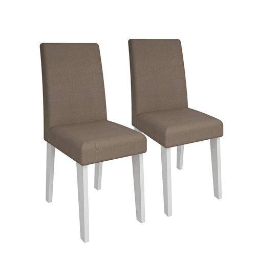 Conjunto 2 Cadeiras de Jantar Milena Branco e Pluma Cimol