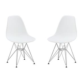 Conjunto 2 Cadeiras Eames PP - Branco