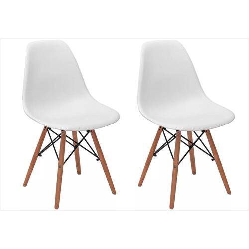 Conjunto 2 Cadeiras Eiffel Eames Dsw Branca