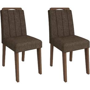 Conjunto 2 Cadeiras Elisa - Cimol - Marrom Cacau