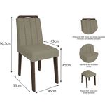 Conjunto 2 Cadeiras Elisa Marrocos/caramelo - Cimol