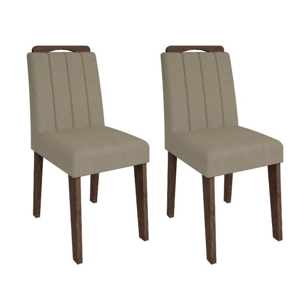 Conjunto 2 Cadeiras Elisa - Marrocos/Caramelo - Cimol
