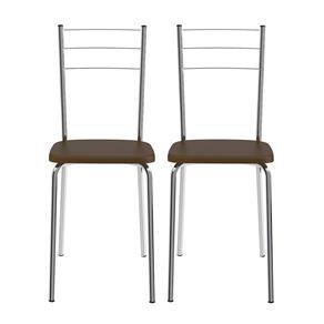 Conjunto 2 Cadeiras em Aço 170320750 - Carraro - Marrom