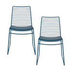 Conjunto 2 Cadeiras em Aço 171220779 Azul Noturno - Carraro