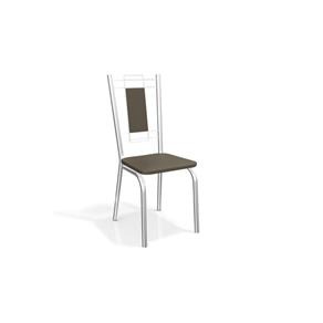 Conjunto 2 Cadeiras Florença Cromadas 2C005CR Kappesberg - MARROM