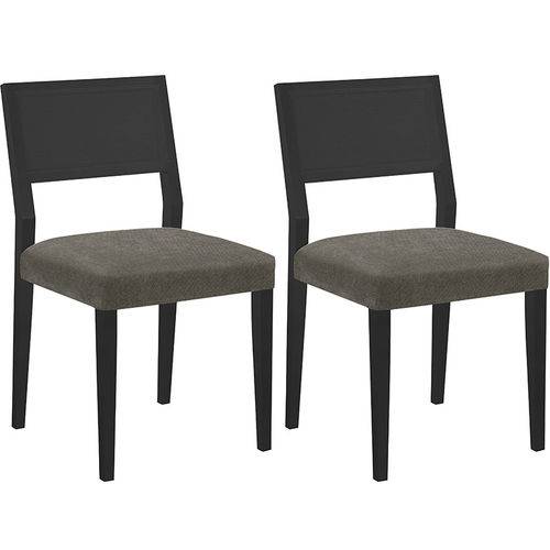 Tamanhos, Medidas e Dimensões do produto Conjunto 2 Cadeiras Gardênia – Tremarin - Preto / Cinza