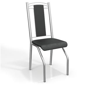 Conjunto 2 Cadeiras Genebra Crome Kappesberg - Preto