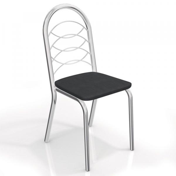 Conjunto 2 Cadeiras Holanda Crome 2C009CR-110 Preto - Kappesberg - Kappesberg