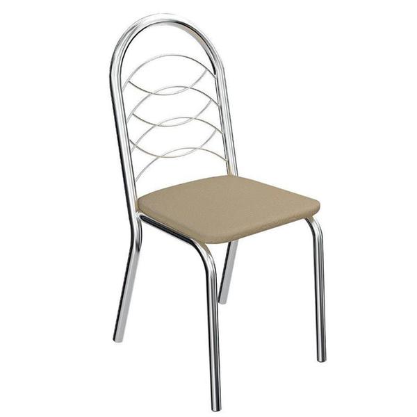 Conjunto 2 Cadeiras Holanda Crome 2C009CR-16 Nude - Kappesberg - Kappesberg