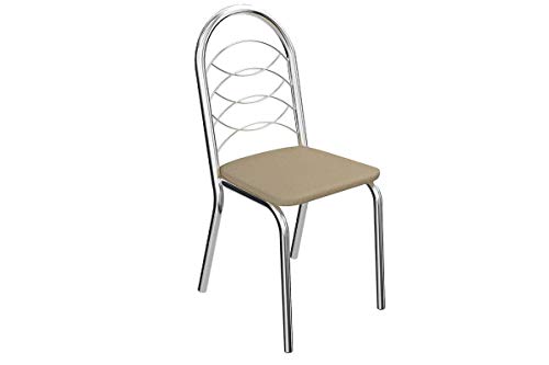 Conjunto 2 Cadeiras Holanda Crome 2C009CR-16 Nude - Kappesberg