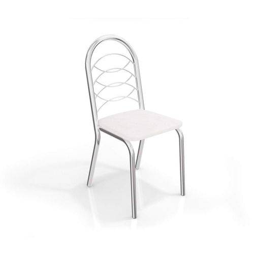 Conjunto 2 Cadeiras Holanda Crome Cromado/Branco Kappesberg
