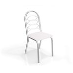 Conjunto 2 Cadeiras Holanda Crome Cromado/Branco Kappesberg