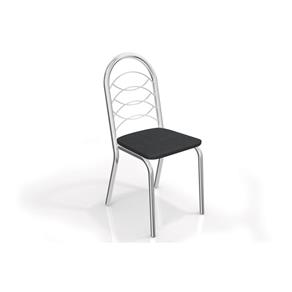Conjunto 2 Cadeiras Holanda Crome - Preto