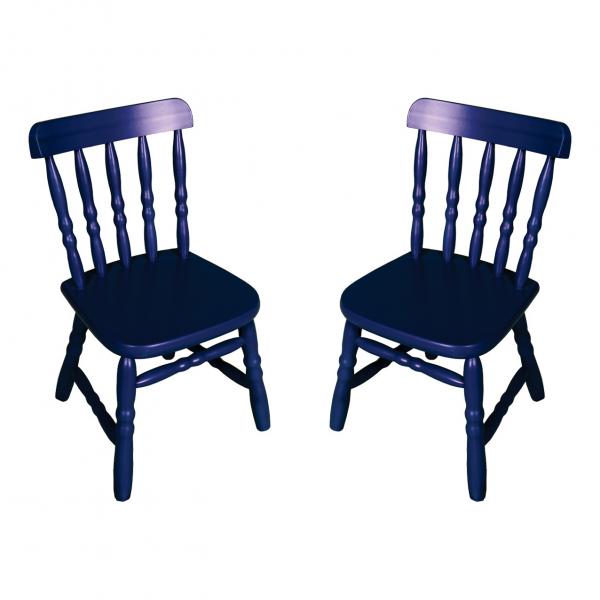 Conjunto 2 Cadeiras Infantil Country Azul - Ecomóveis