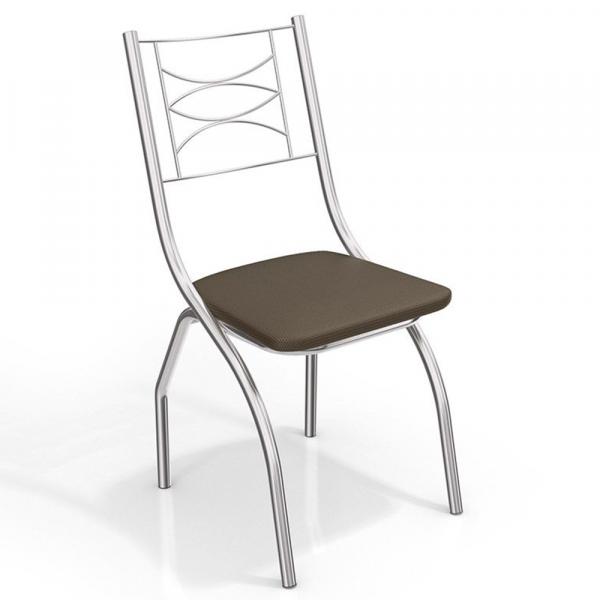 Conjunto 2 Cadeiras Itália Crome 2C018CR-21 Marrom - Kappesberg - Kappesberg
