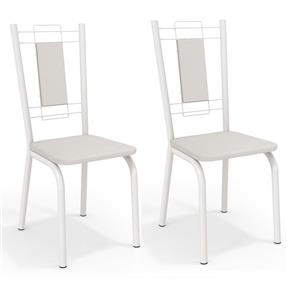 Conjunto 2 Cadeiras Kappesberg Crome Florença II - BRANCO