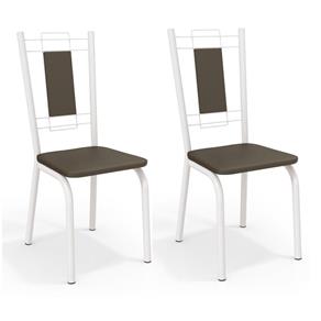 Conjunto 2 Cadeiras Kappesberg Crome Florença - MARROM