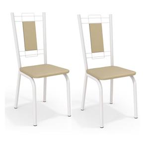 Conjunto 2 Cadeiras Kappesberg Crome Florença - NUDE