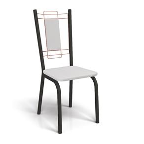 Conjunto 2 Cadeiras Kappesberg Crome Florença Preto Fosco II - Cinza