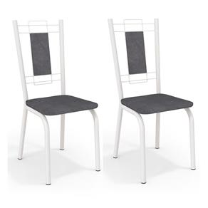 Conjunto 2 Cadeiras Kappesberg Crome Florença - PRETO