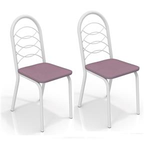 Conjunto 2 Cadeiras Kappesberg Crome Holanda - SALMÃO