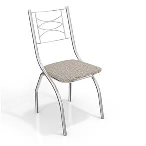 Conjunto 2 Cadeiras Kappesberg Crome Itália - Bege Claro