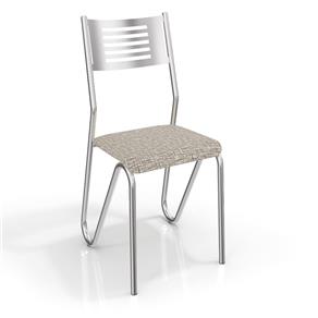 Conjunto 2 Cadeiras Kappesberg Crome Nápoles - Cinza Claro