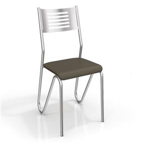 Conjunto 2 Cadeiras Kappesberg Crome Nápoles - Cinza Verde