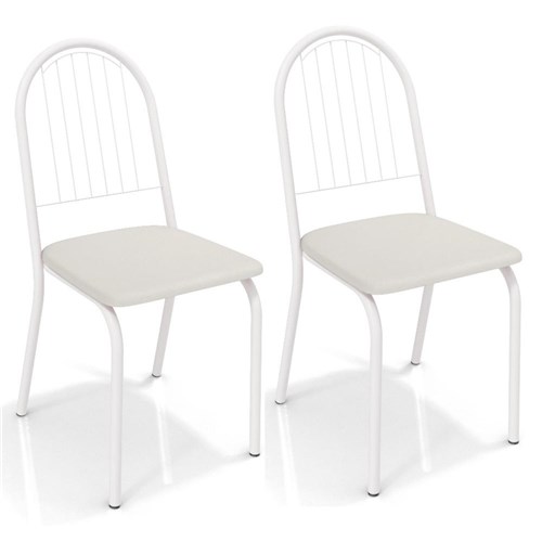 Conjunto 2 Cadeiras Kappesberg Crome Noruega Branco Ii Branco
