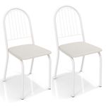 Conjunto 2 Cadeiras Kappesberg Crome Noruega Branco Ii Branco