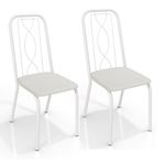 Conjunto 2 Cadeiras Kappesberg Crome Viena Branco Ii Branco