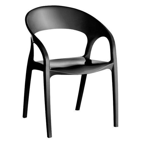 Conjunto 2 Cadeiras Kappesberg Glass Plus UZ8004 - Preto