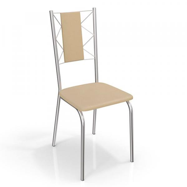 Conjunto 2 Cadeiras Lisboa Crome 2C076CR-16 Nude - Kappesberg - Kappesberg