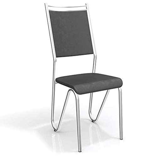Conjunto 2 Cadeiras Londres Crome 2C056CR-110 Preto - Kappesberg