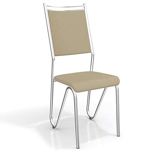 Conjunto 2 Cadeiras Londres Crome 2C056CR-16 Nude - Kappesberg