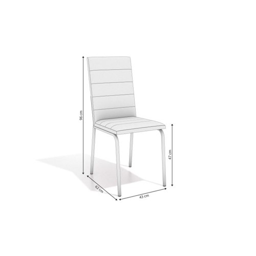 Conjunto 2 Cadeiras Metal Amsterdã Kappesberg Cromado/capuccino