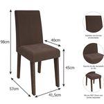 Conjunto 2 Cadeiras Milena Marrocos/chocolate - Cimol