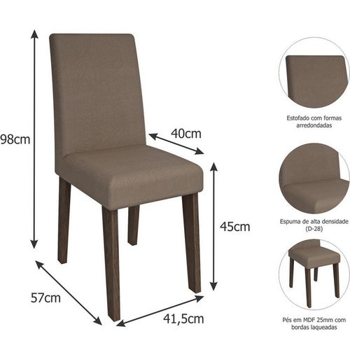 Conjunto 2 Cadeiras Milena Marrocos/pluma - Cimol
