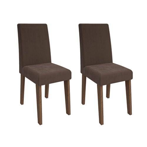 Conjunto 2 Cadeiras Milena - Savana/chocolate - Cimol