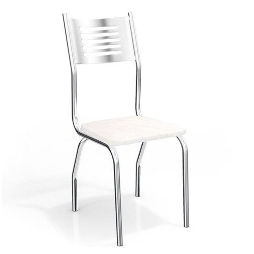 Conjunto 2 Cadeiras Munique Crome Kappesberg Branco