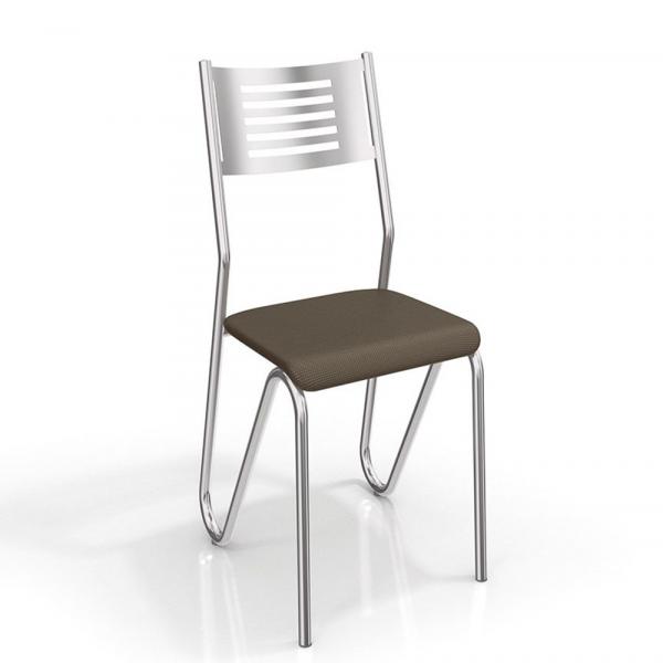 Conjunto 2 Cadeiras Nápoles Crome 2C045CR-21 Marrom - Kappesberg - Kappesberg
