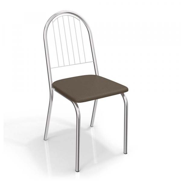 Conjunto 2 Cadeiras Noruega Crome 2C077CR-21 Marrom - Kappesberg - Kappesberg